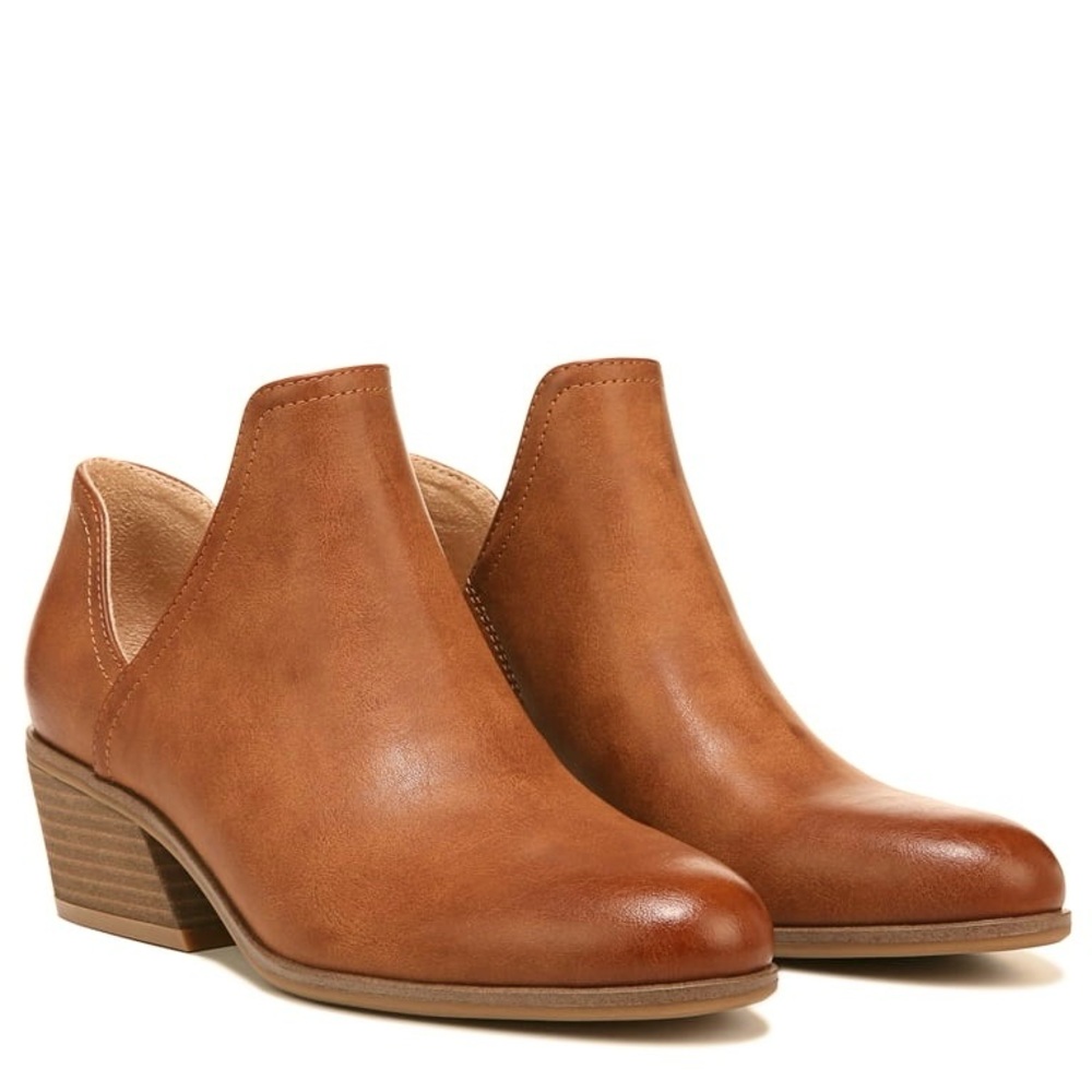 Dr. Scholl’s Shoes Womens Size 6 Lucille Ankle Bootie Brown Faux Leather Shootie